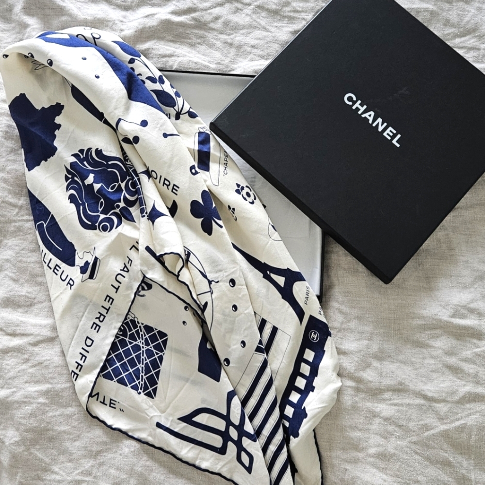 Chanel silk scarf